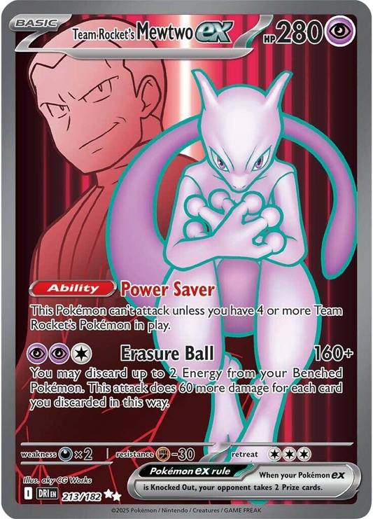 Team Rocket's Mewtwo EX Full Art - Destined Rivals