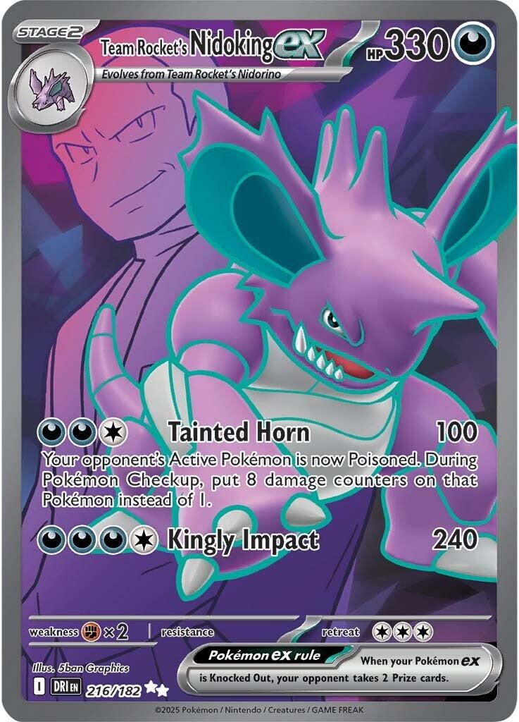Team Rocket's Nidoking EX Full Art - Destined Rivals