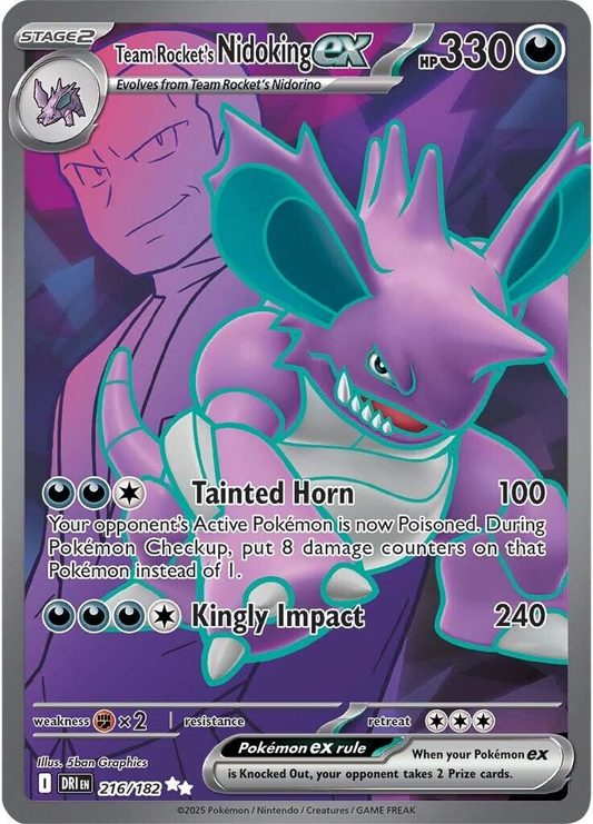 Team Rocket's Nidoking EX Full Art - Destined Rivals
