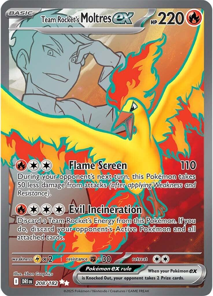 Team Rocket's Moltres EX Full Art - Destined Rivals