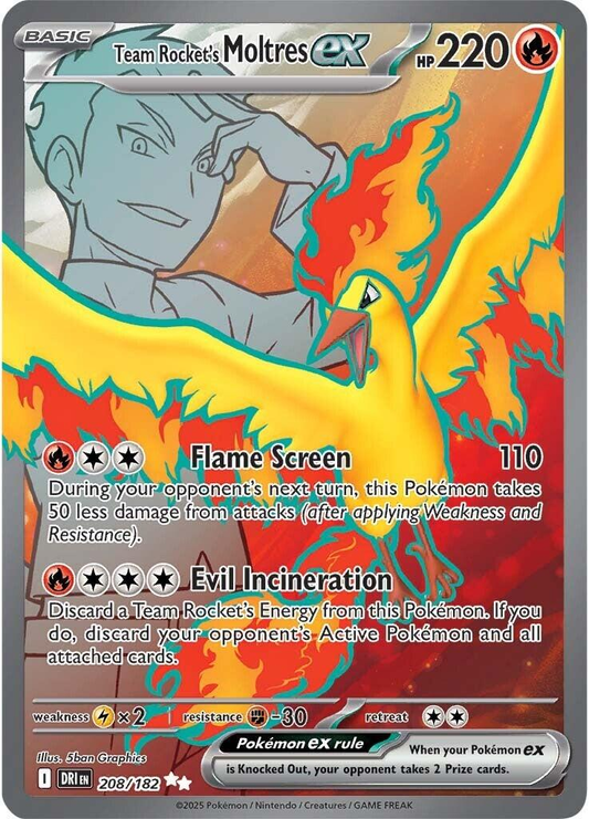Team Rocket's Moltres EX Full Art - Destined Rivals