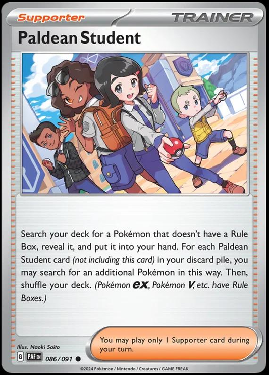Paldean Student 86 Reverse Holografico - Paldean Fates