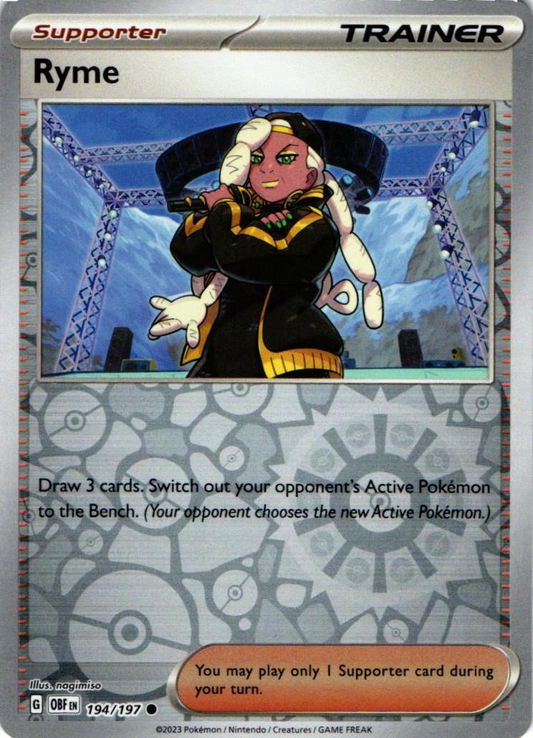 Ryme Reverse Holografico - Obsidian Flames