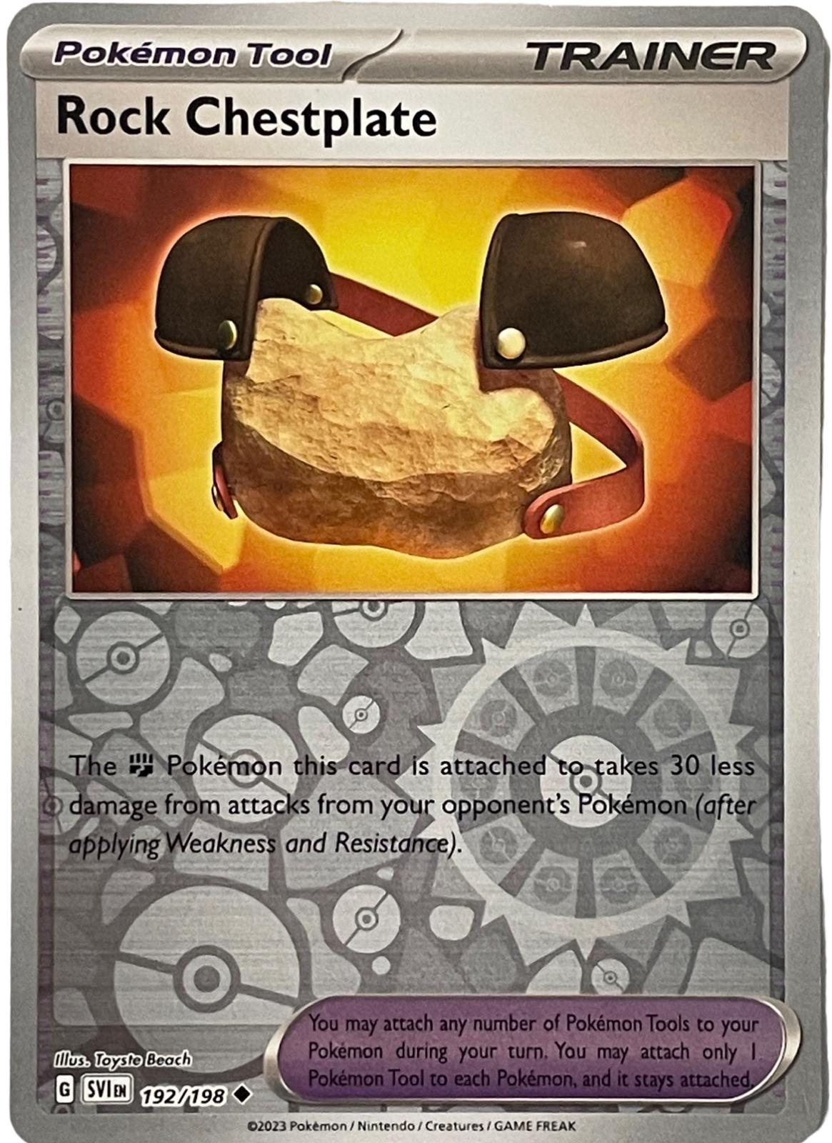 Rock Chestplate Reverse Holografico - Scarlet & Violet Base Set