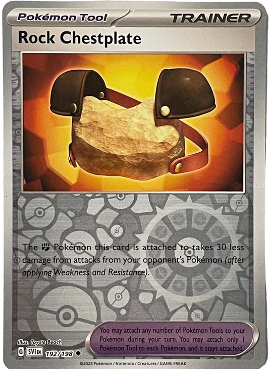 Rock Chestplate Reverse Holografico - Scarlet & Violet Base Set