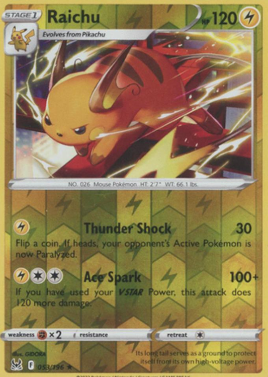 Raichu Reverse Holografico - Lost Origin