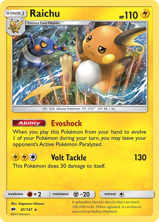 Raichu Holografico - Burning Shadows