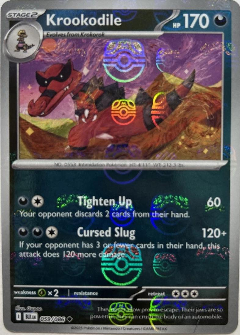 Krookodile Master Ball - Black Bolt