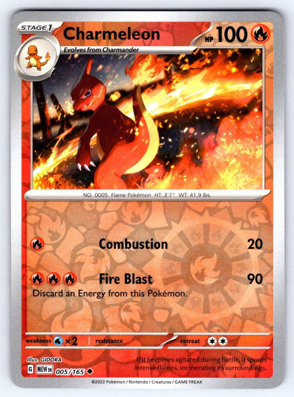 Charmeleon Reverse Holografico - Pokemon 151