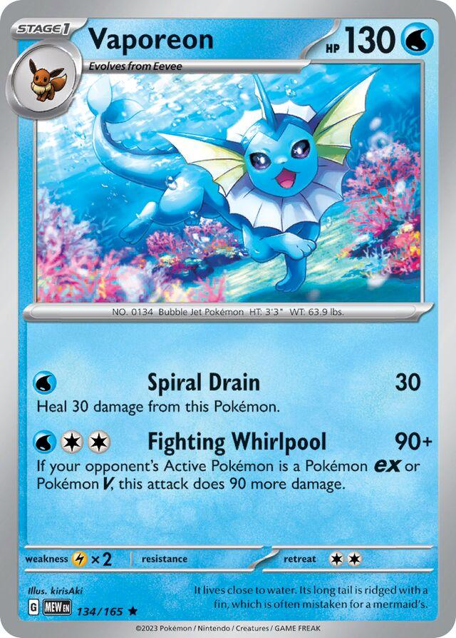 Vaporeon Holografico - Pokemon 151