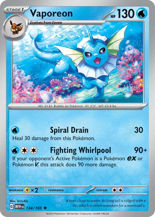 Vaporeon Holografico - Pokemon 151