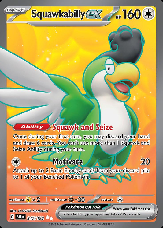 Squawkabilly EX Full Art - Paldea Evolved