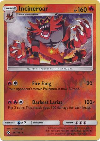 Incineroar Reverse Holografico - Sun & Moon Base Set