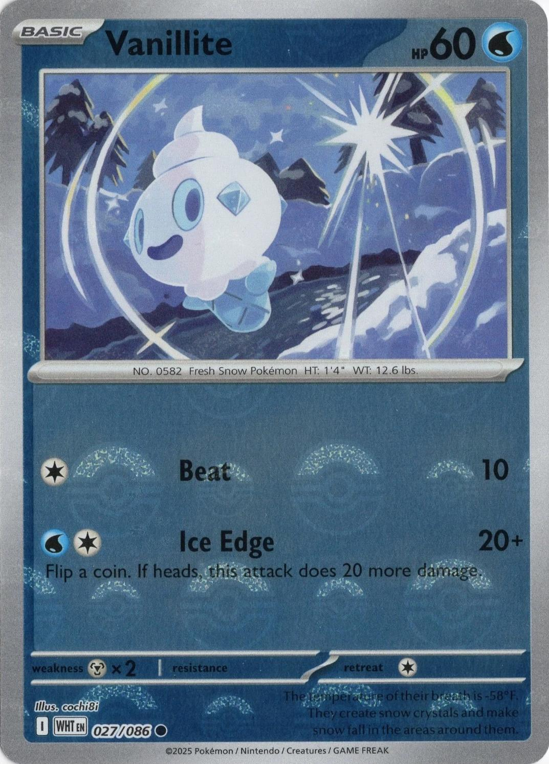 Vanillite Poke Ball - White Flare